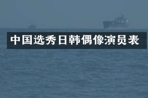 中国选秀日韩偶像演员表