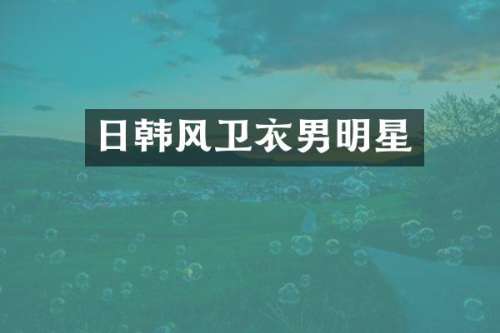 日韩风卫衣男明星