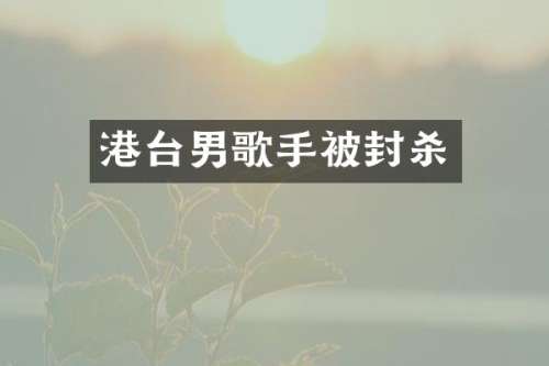 港台男歌手被封杀