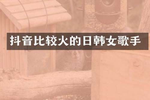 抖音比较火的日韩女歌手