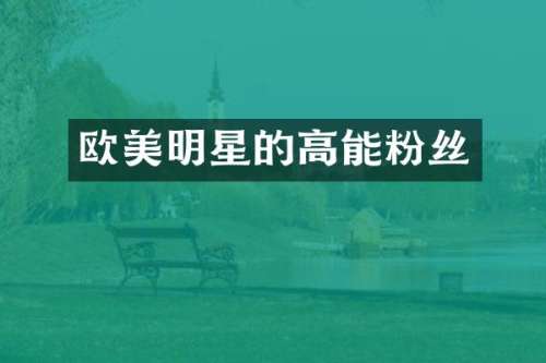 欧美明星的高能粉丝