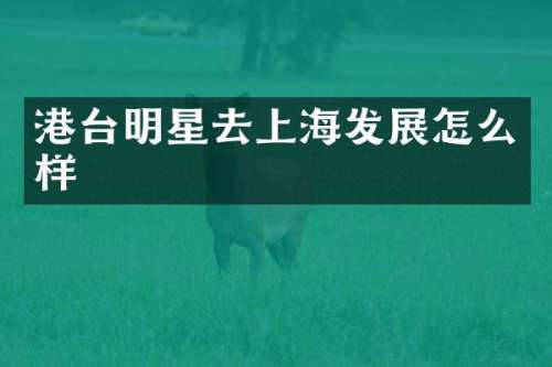 港台明星去上海发展怎么样