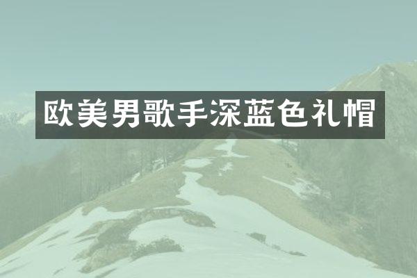欧美男歌手深蓝色礼帽