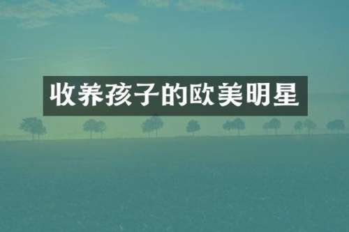 收养孩子的欧美明星