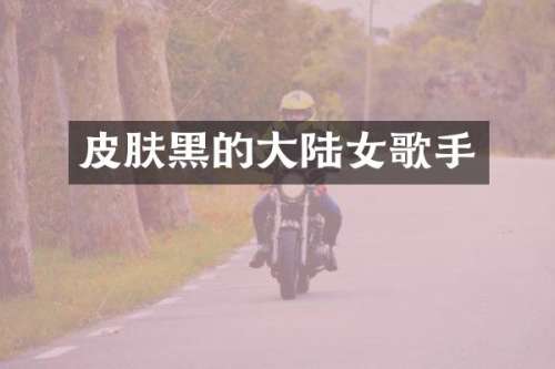 皮肤黑的大陆女歌手