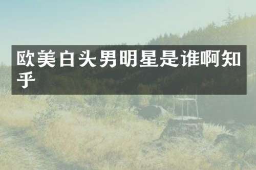 欧美白头男明星是谁啊知乎