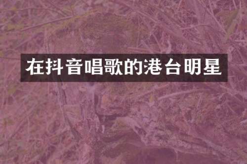 在抖音唱歌的港台明星