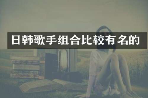 日韩歌手组合比较有名的