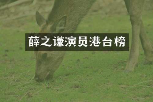 薛之谦演员港台榜