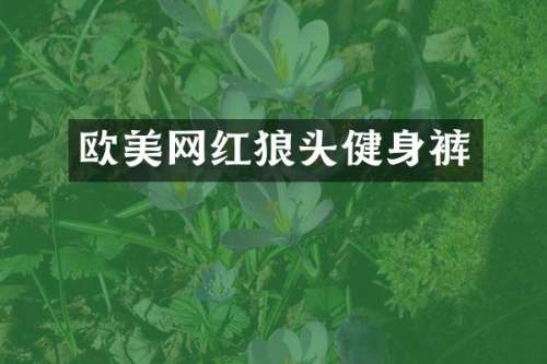 欧美网红狼头健身裤