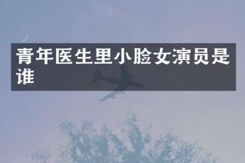 青年医生里小脸女演员是谁