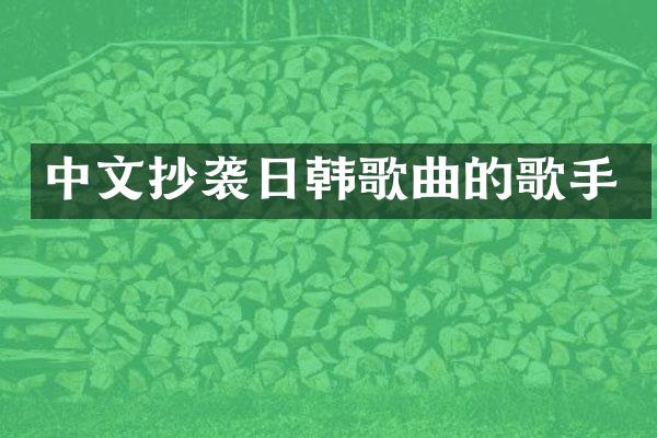 中文抄袭日韩歌曲的歌手