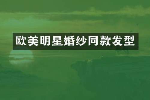 欧美明星婚纱同款发型