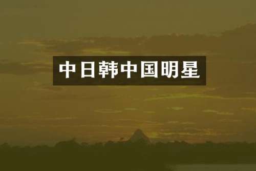 中日韩中国明星