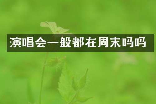 演唱会一般都在周末吗吗