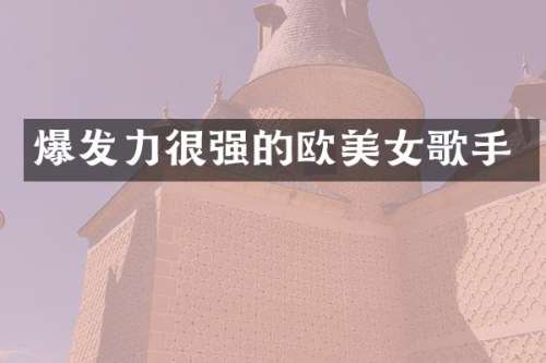 爆发力很强的欧歌手