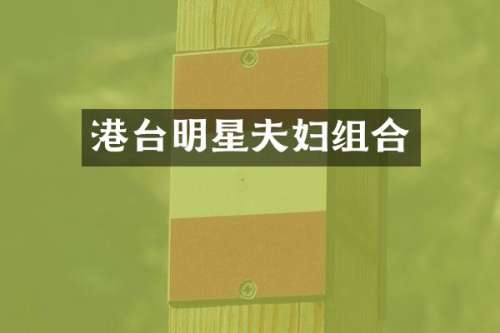 港台明星夫妇组合