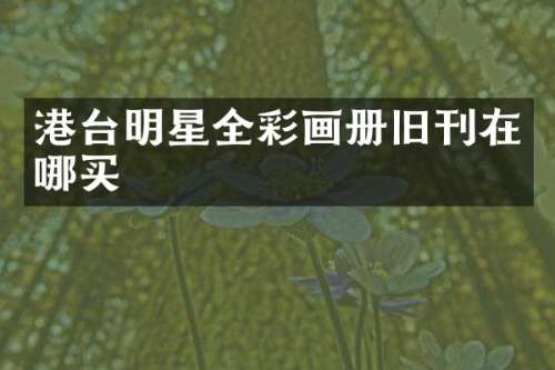 港台明星全彩画册旧刊在哪买