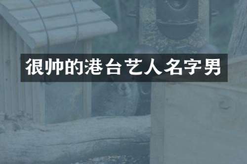 很帅的港台艺人名字男