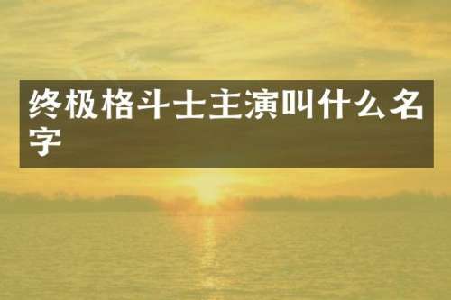 终极格斗士主演叫什么名字