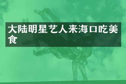 大陆明星艺人来海口吃美食