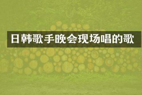 日韩歌手晚会现场唱的歌