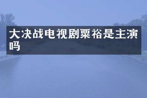 大决战电视剧粟裕是主演吗