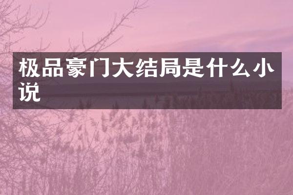 豪门大结局是什么小说