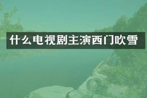 什么电视剧主演西门吹雪