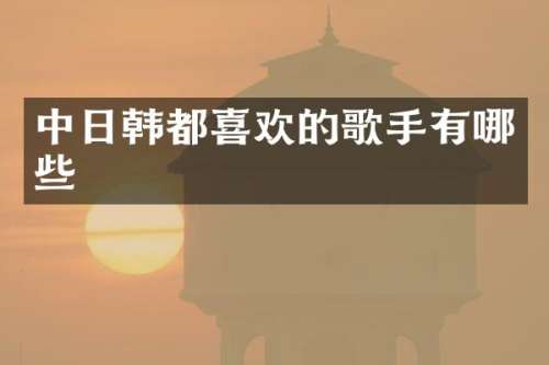 中日韩都喜欢的歌手有哪些