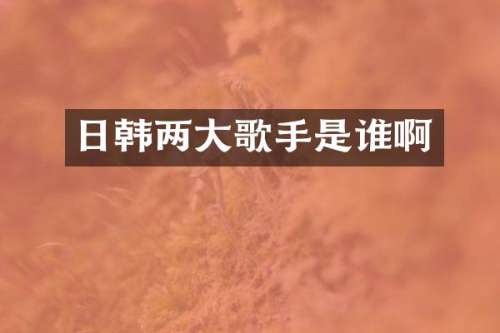 日韩两大歌手是谁啊