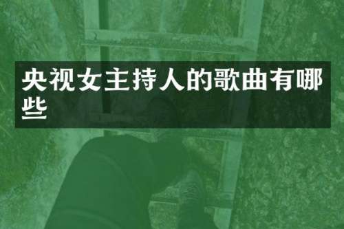 央视女主持人的歌曲有哪些
