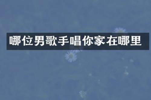 哪位男歌手唱你家在哪里