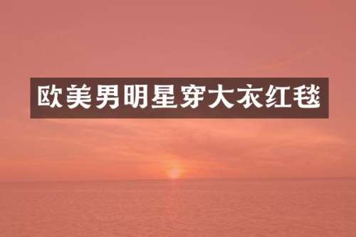 欧美男明星穿大衣红毯