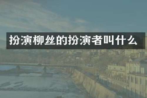 扮演的扮演者叫什么