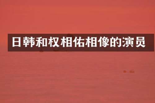 日韩和权相佑相像的演员