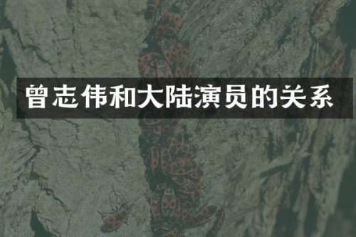 曾志伟和大陆演员的关系
