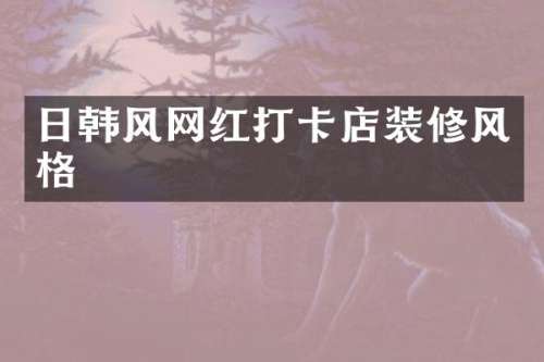 日韩风网红打卡店装修风格