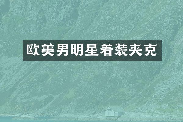 欧美男明星着装夹克