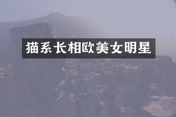 猫系长相欧明星