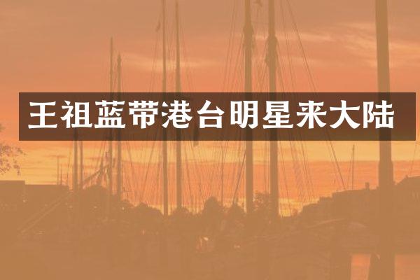 王祖蓝带港台明星来大陆