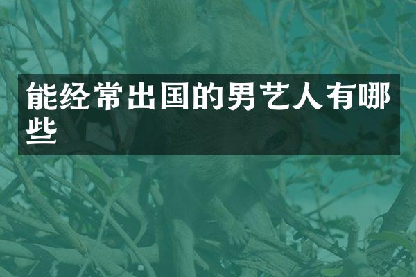 能经常出国的男艺人有哪些