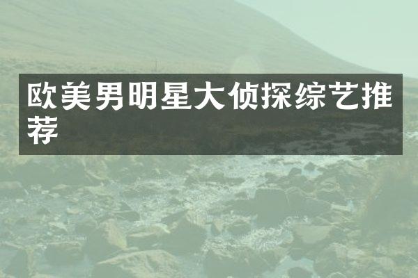 欧美男明星大侦探综艺推荐