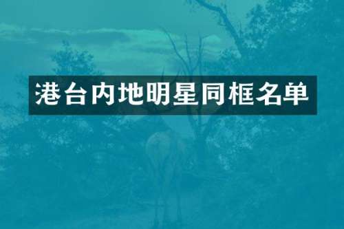 港台内地明星同框名单