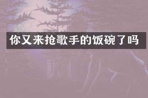 你又来抢歌手的饭碗了吗