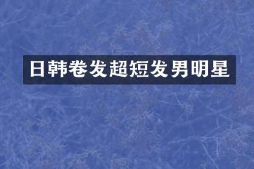 日韩卷发超短发男明星