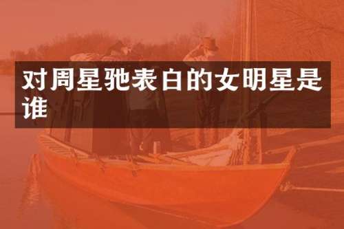 对周星驰表白的女明星是谁
