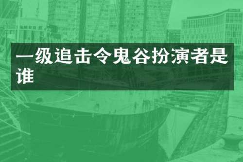 一级追击令鬼谷扮演者是谁