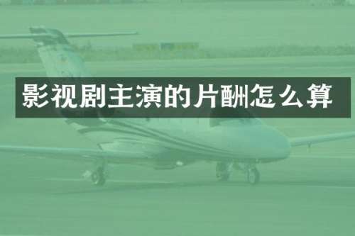 影视剧主演的片酬怎么算
