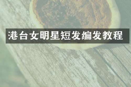 港台女明星短发编发教程